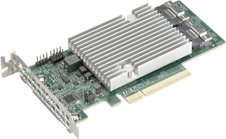 S3816L-L8IR-O SAS/SATA/NVMe AOC, x8 PCIe Gen 4.0 SAS3 with RAID